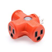 Multicontacto Tipo T 3 Entradas Naranja - Ace