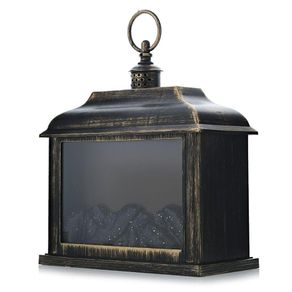 Quinque Tipo Chimenea Con Luz Led Color Negro Antiguo - Viva