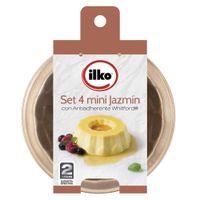 Set 4 Mini Jazmines Antiadherente Cobre 11X4 Cm - Ilko