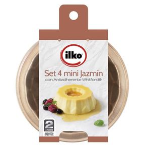 Set 4 Mini Jazmines Antiadherente Cobre 11X4 Cm - Ilko
