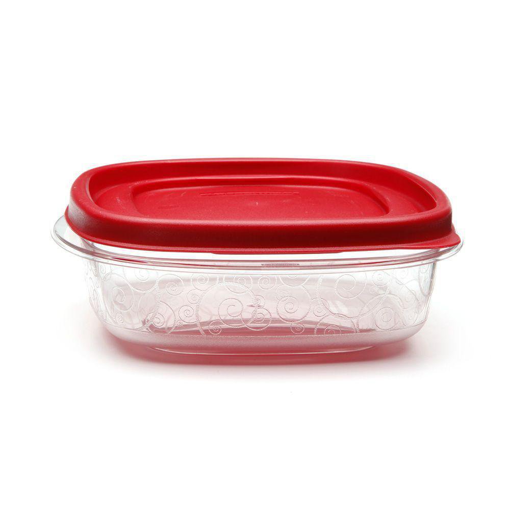 Contenedores Easy Find Ajustable de 7 Tazas con Tapadera Color Rojo Recipiente Easyfind co…