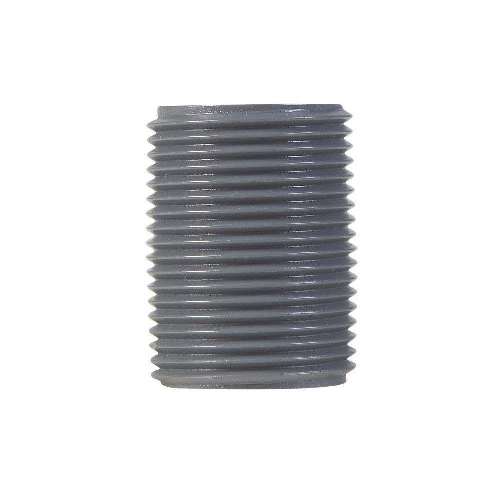 Niple 3/4 Plg x 1 1/2 Plg de PVC Gris Niple Pvc De 3/4X1 1/2 Plg (18Mm) A.P. - B&K Industr…