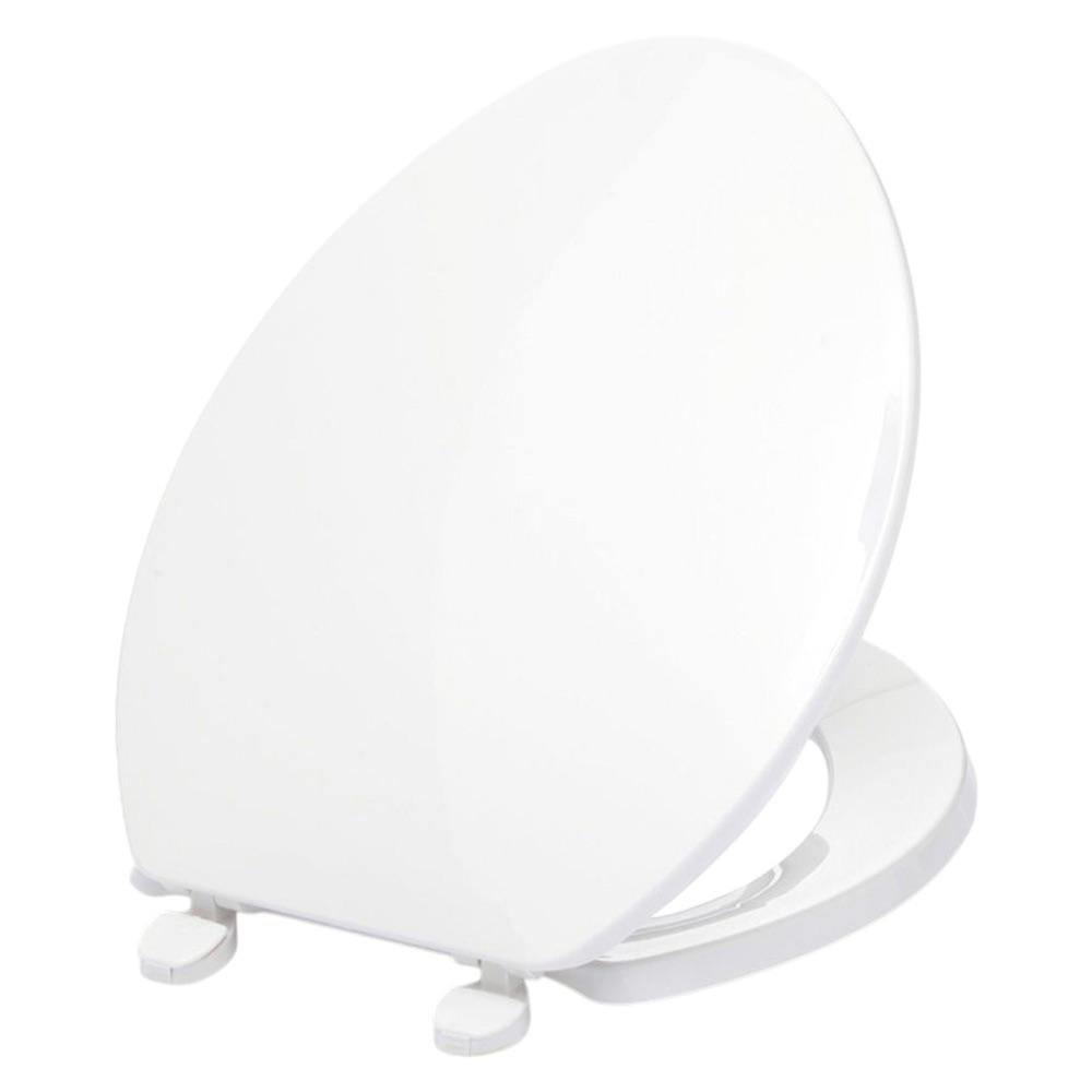 Asiento para Inodoro Elongado con Bisel Color Blanco
