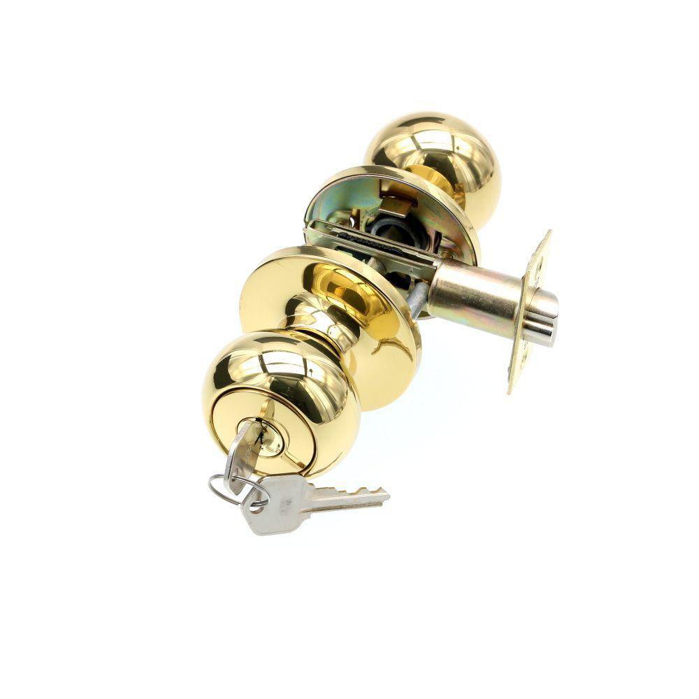 Chapa De Dormitorio Tipo Pomo Copa - Premium Lock Varios Colores Latón Brillante