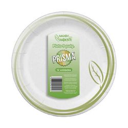 Set 12 Platos Desechables De Papel 9 Plg - Prisma