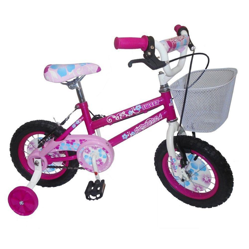 Bicicleta BMX Dreams Rin 12 con Canastilla para Niña Color Rosada Bicicleta BMX Dreams con…