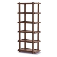 Estantería Plástica 6 Niveles Café - Guateplast