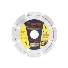 Disco Para Corte De Concreto 4 1/2 Plg - Truper