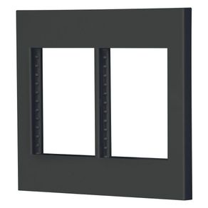 Placa De 6 Módulos Negro - Volteck