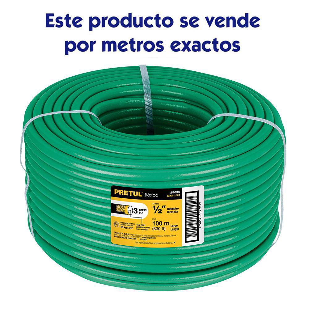 Manguera de 2 Capas de 1/2 Plg x 1 M