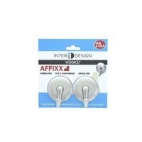 Set 2 Ganchos Affixx Med Cepillado - Interdesign