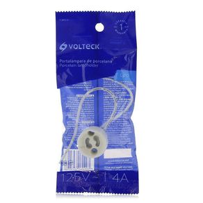 Portalámpara De Porcelana Para Base Gu10 - Volteck