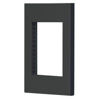 Placa De 3 Módulos Negro - Volteck