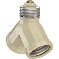 Socket Y Doble De Baquelita Simple Ace - Leviton