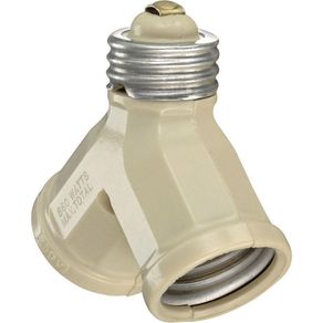 Socket Y Doble De Baquelita Simple Ace - Leviton