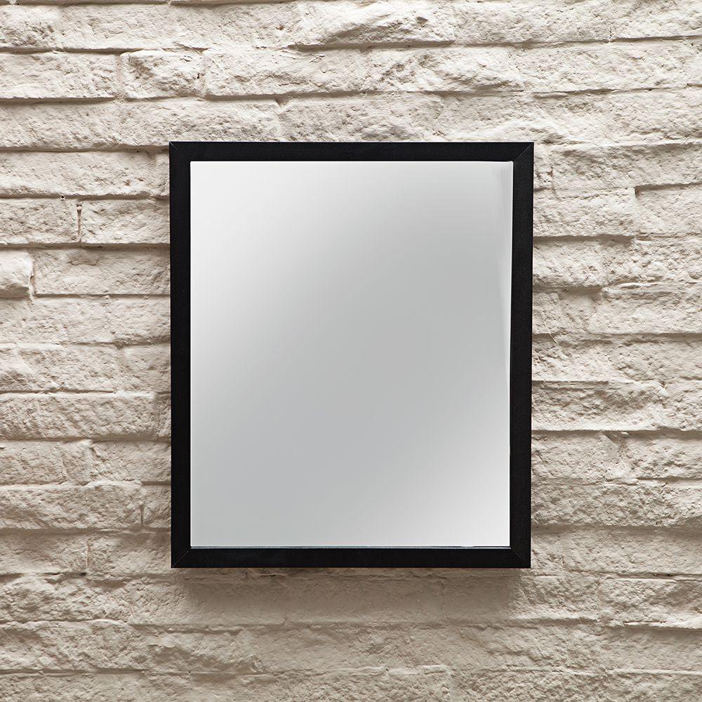 Espejo de Pared 50 x 60 cm Rectangular Color Negro