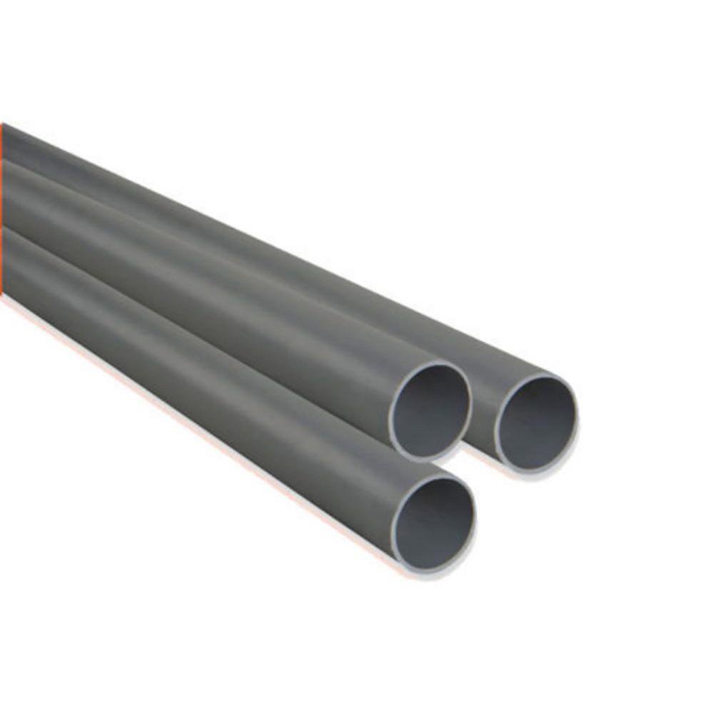 Tubo de PVC Eléctrico Gris de 1/2 Plg