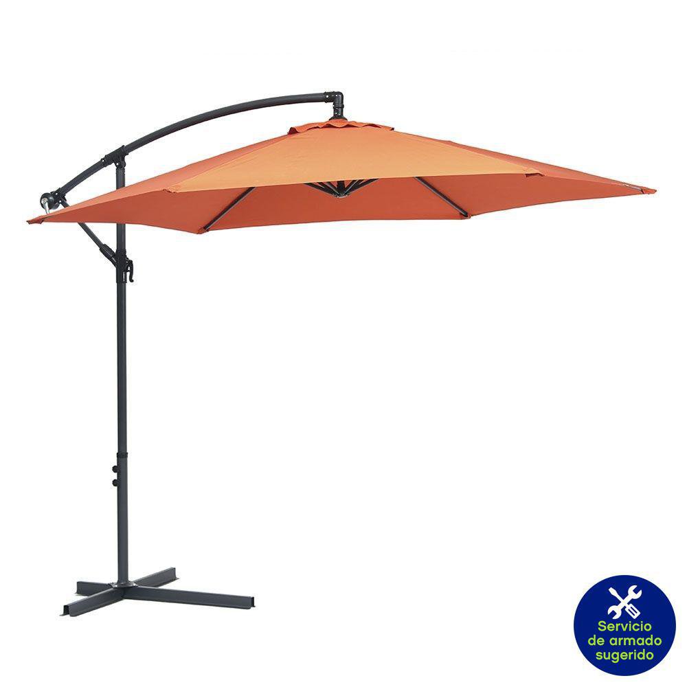 Sombrilla Tipo Banana para Exterior - Varios Colores Terracota