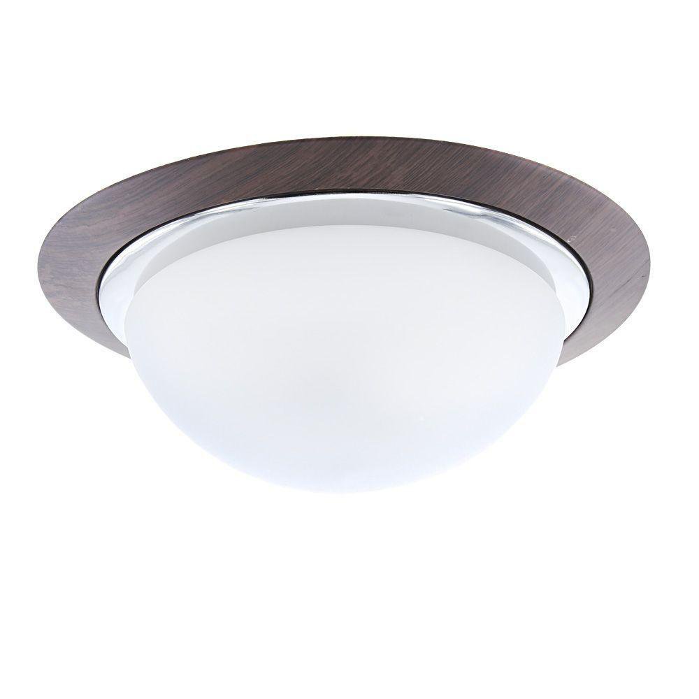 Plafón De Techo Redondo Blanca/Base Chocolate 24.5Cm 1Bombillox60Wmax - Zlumini