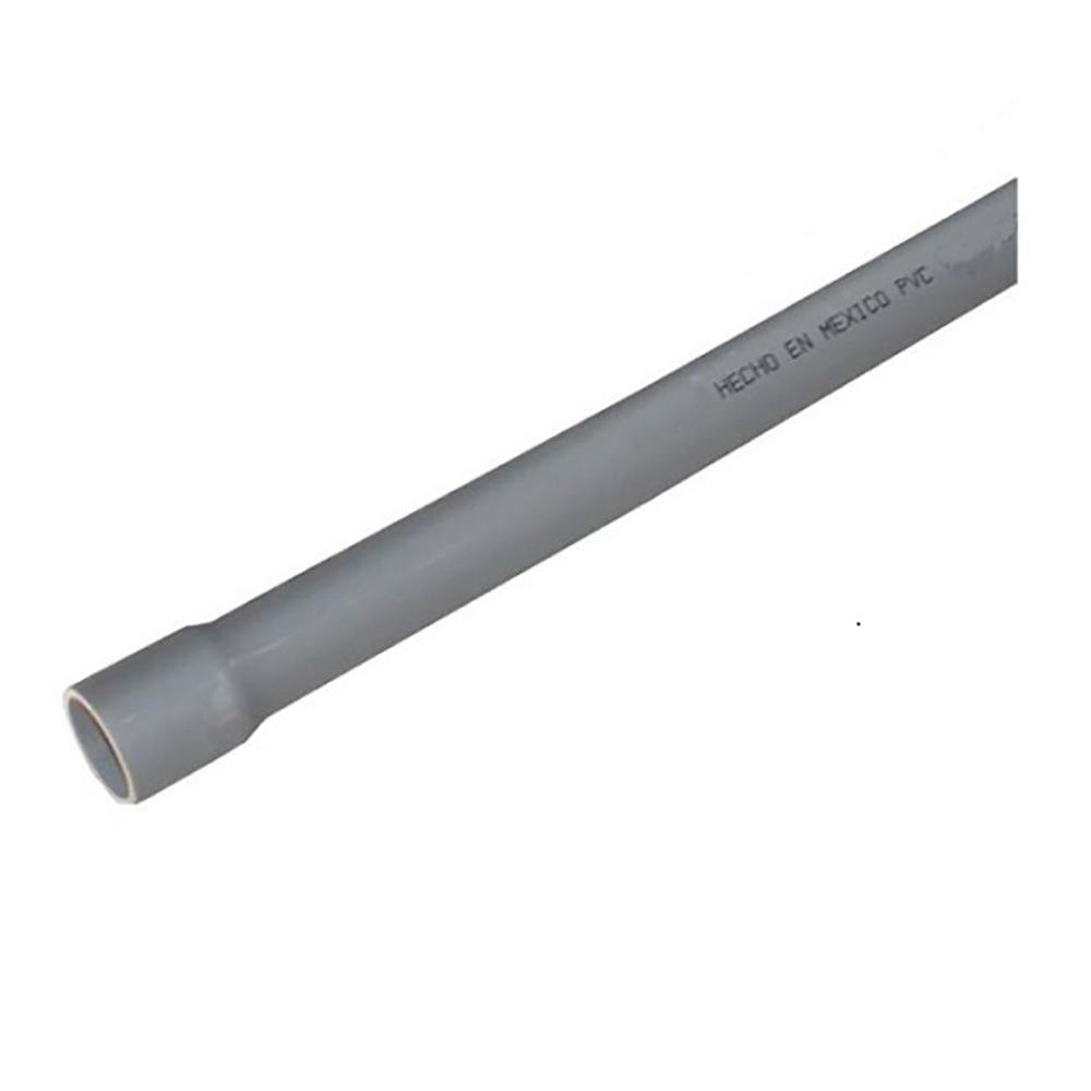 Tubo de PVC Eléctrico Gris de 3/4 Plg