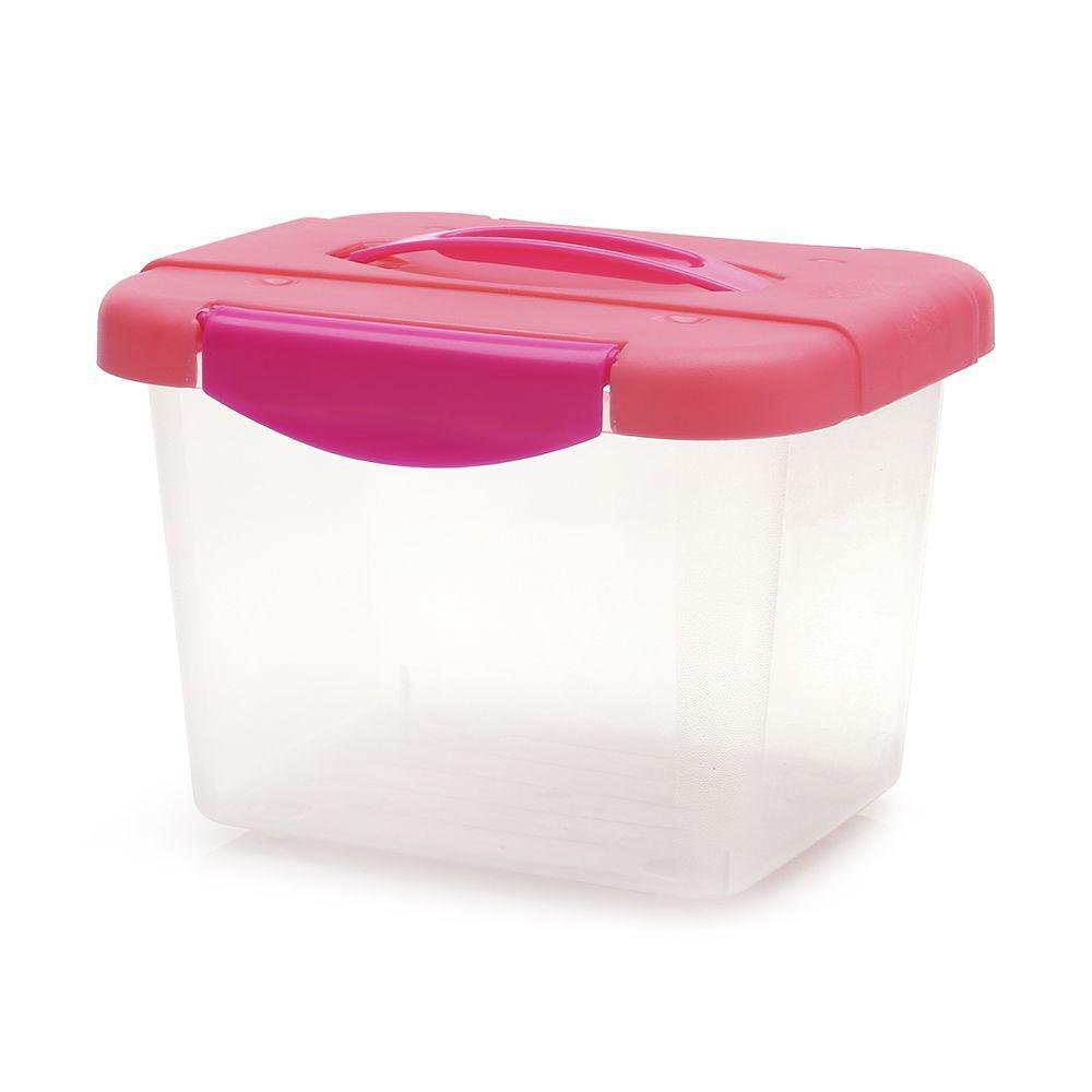Caja Click Rosa - Varias Capacidades 4 l