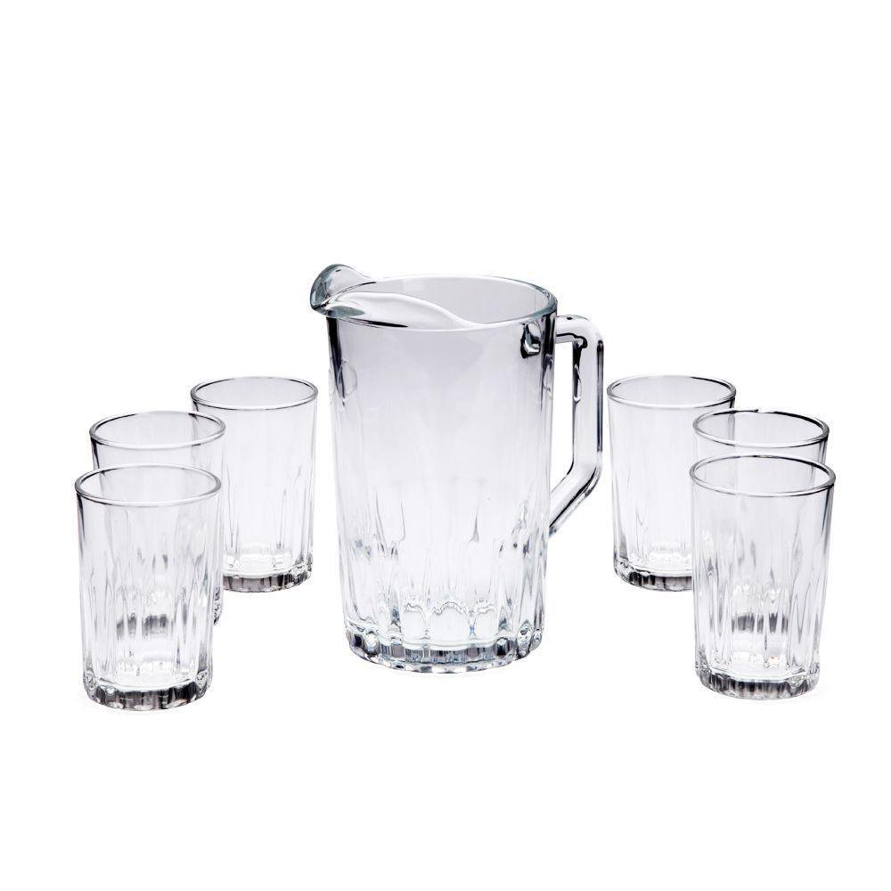 Set Kristalino de Pichel con 6 Vasos Color Transparente