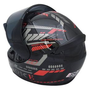 Casco De Moto Negro Y Rojo