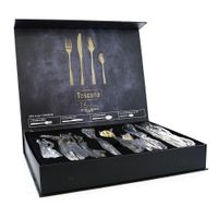 Set De 16 Cubiertos Acero Inoxidable Color Dorado - Toscana