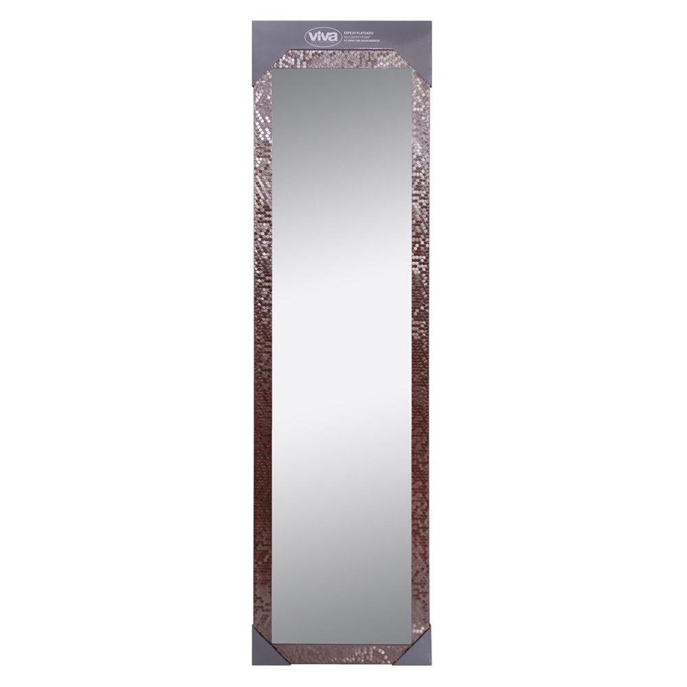 Espejo de Puerta 36 x 126 cm Rectangular Color Plateado