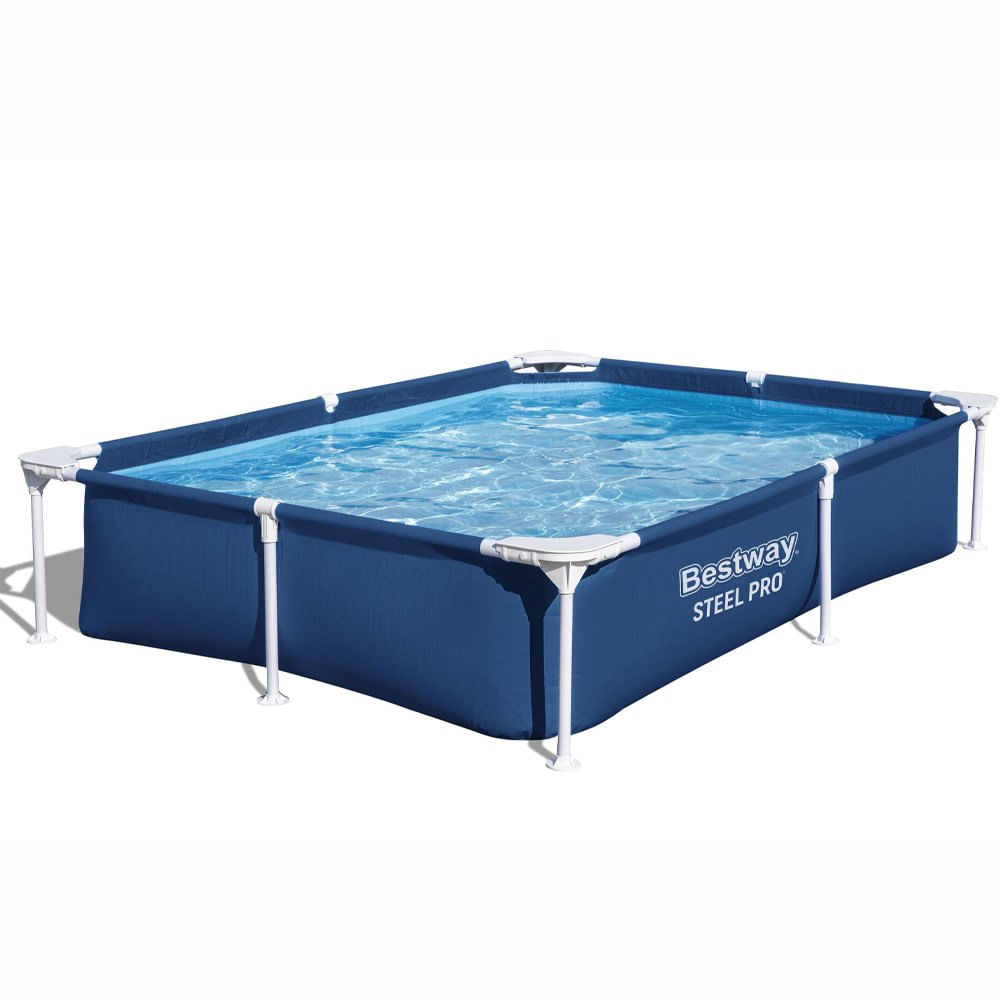 Piscina Estructural Splash Steel Pro Rectangular Azul 2.21 x 1.5 x 0.43 Metros