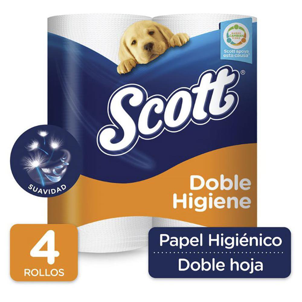 Papel Higiénico Doble Hoja, 4 Rollos Papel Higiénico 4 Rollos Doble Hoja