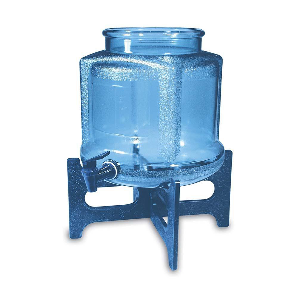 Dispensador de Agua para Mesa Cuadrado de Plástico 26 x 27 cm Celeste