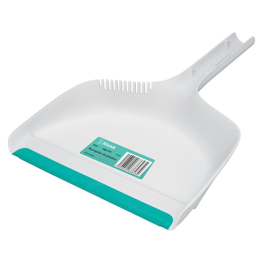 Pala de Mano con Borde de Hule para Recoger Basura Blanca