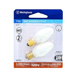 Bombilla Para Repuestos Luz De Noche Incandescente Base E12 De 7 W 4 Pzas - Westinghouse