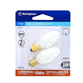 Bombilla Para Repuestos Luz De Noche Incandescente Base E12 De 7 W 4 Pzas - Westinghouse