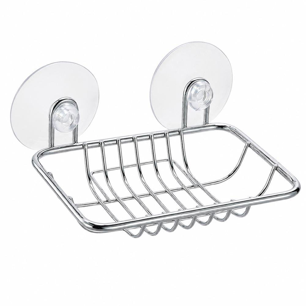 Jabonera de Succión para Baño Cromada sin Perforaciones