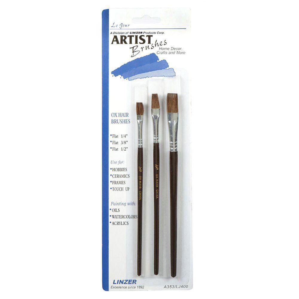 Set de 3 Pinceles Planos