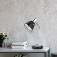 Lámpara Para Escritorio Color Plateada Con Negro 40W - Z