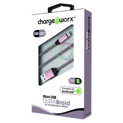 Cable Micro Usb Braid Color Palo Rosa C - Chargeworx