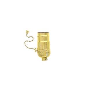 Socket E27 De Metal Cadena Dorado - Eagle Electric (Centro Am