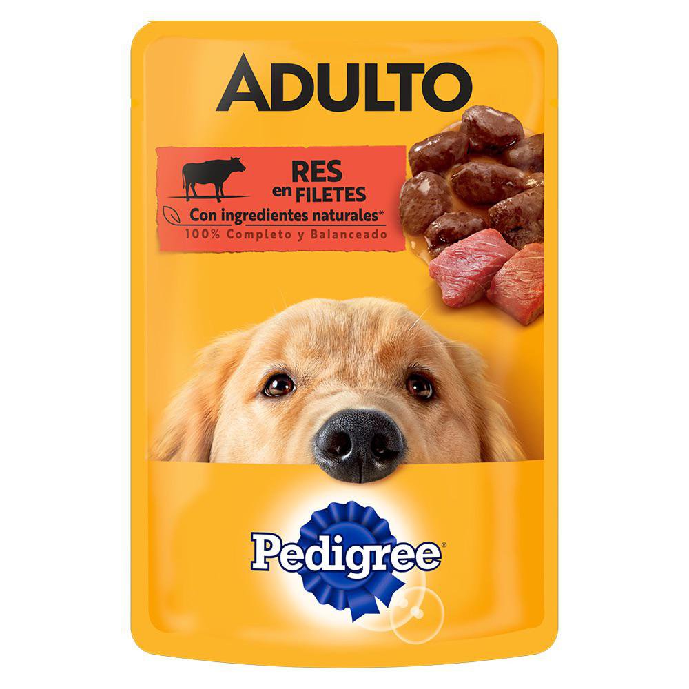 Alimento Húmedo para Perro Adulto Todas las Razas Filetes de Res Sobre de 100 g Alimento H…