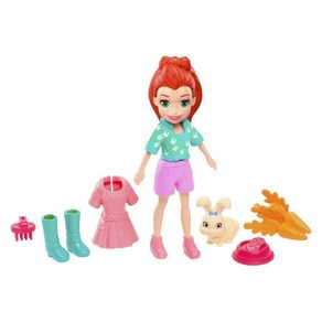 Polly Pocket Lila Y Su Mascota - Mattel