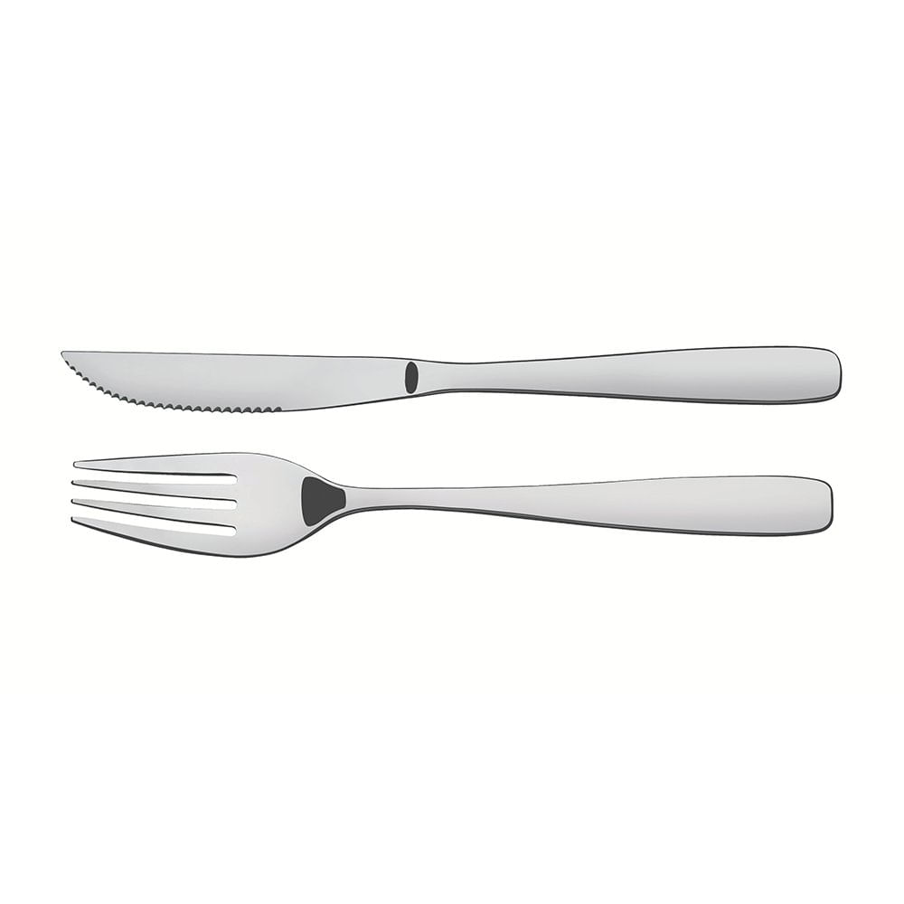 Set de 2 Cubiertos Essentials para Carne Color Plateado