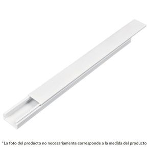Canaleta Plástica De Pared Blanca Con Adhesivo De 20X17 Mm - Volteck