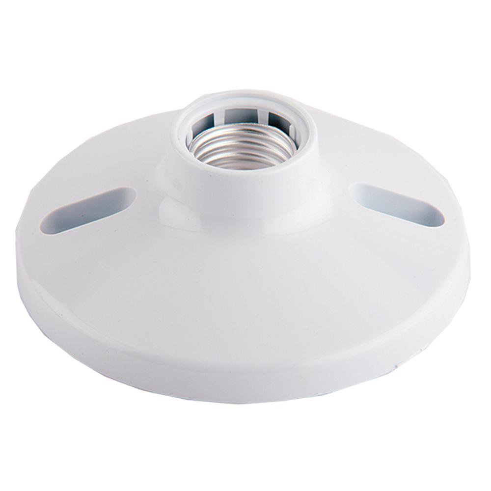 Plafonera Base E27 Baquelita Blanca