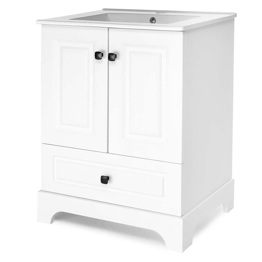 Vanity Blair con Lavamanos y Almacenamiento Color Blanco 24 Plg