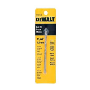 Broca Metal 11/64 Plg Hss Mandril 3/8 Plg - Dewalt