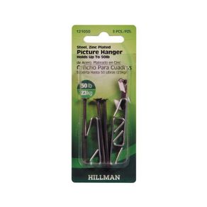 Gancho Para Cuadros 100 Lbs De 2 Pzs Color Plateado - Hillman Anchorwire