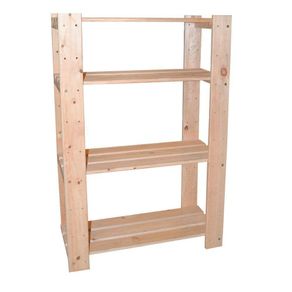 Estantería De Madera Natural 4 Repisas Mediana - Modular