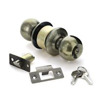 Cerradura Cilindro Esfera Dormitorio Latón Antiguo - Pro-Lock